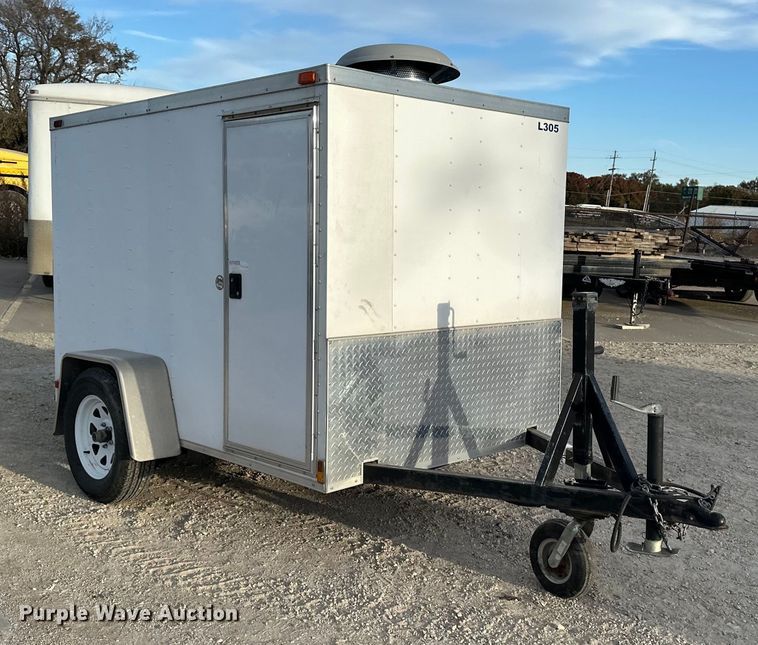 image for item DF8662 2012 Arising Industries Inc. 58SSRW enclosed cargo trailer with Mecc Alte generator