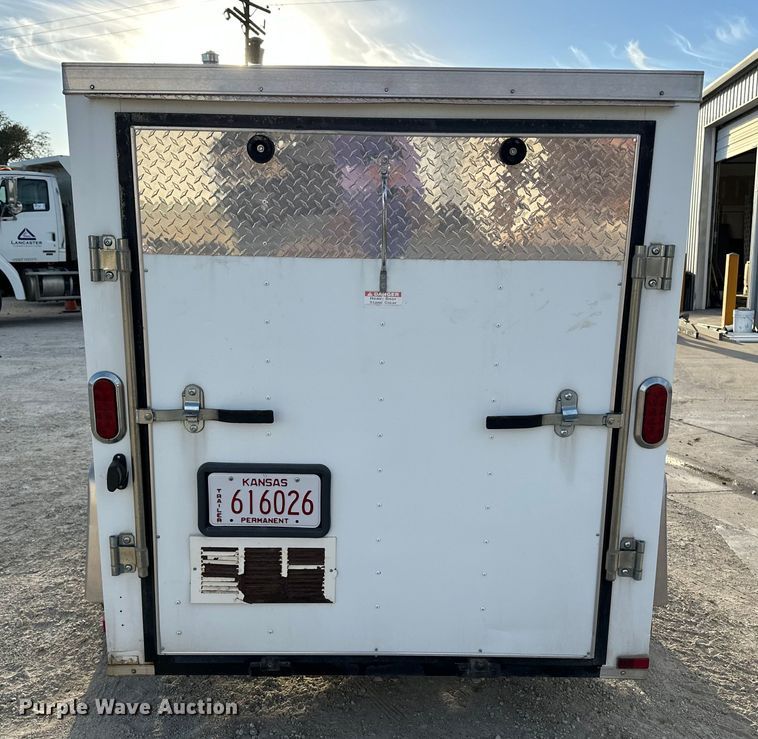 image for item DF8662 2012 Arising Industries Inc. 58SSRW enclosed cargo trailer with Mecc Alte generator