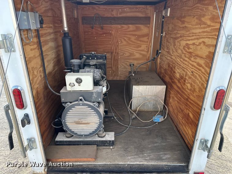 image for item DF8662 2012 Arising Industries Inc. 58SSRW enclosed cargo trailer with Mecc Alte generator