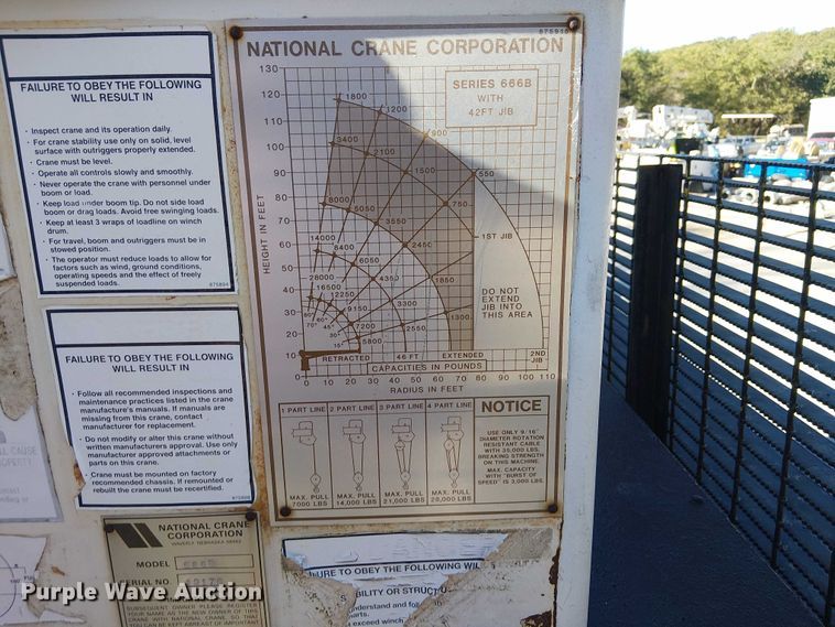 image for item DJ7902 1987 Ford LNT8000 crane truck