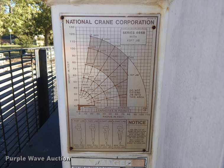 image for item DJ7902 1987 Ford LNT8000 crane truck