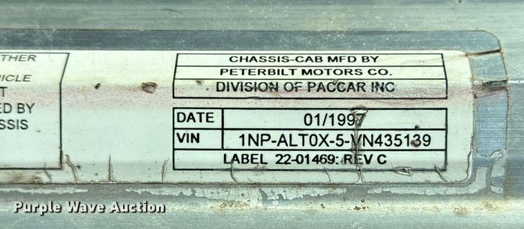 image for item DJ7940 1997 Peterbilt 357 dump truck