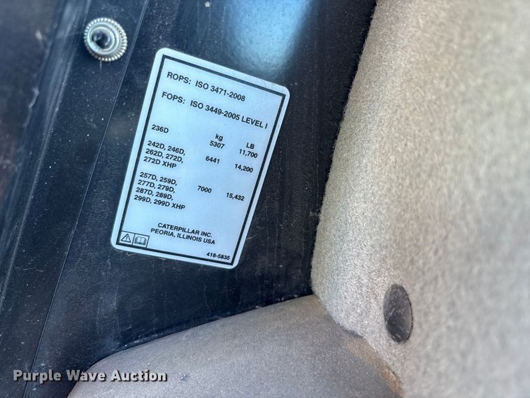 image for item DK0087 2013 Caterpillar 262D skid steer loader