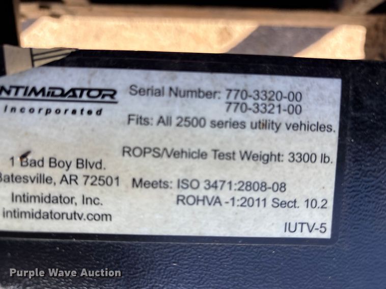 image for item DK0108 2017 Intimidator 2500  utility vehicle