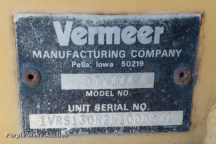image for item DT6278 1992 Vermeer  D7X11A directional boring unit
