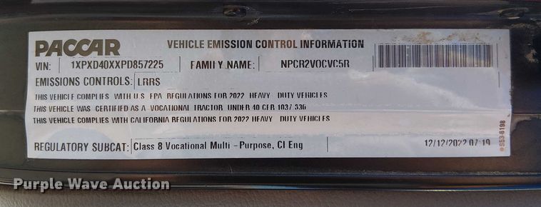 image for item DU3672 2023 Peterbilt 389 semi truck