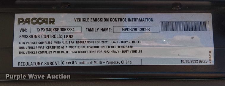 image for item DU3673 2023 Peterbilt 389 semi truck