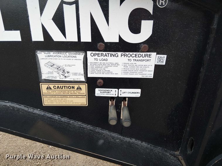 image for item DU3722 2016 Trail King TK110HDG lowboy equipment trailer