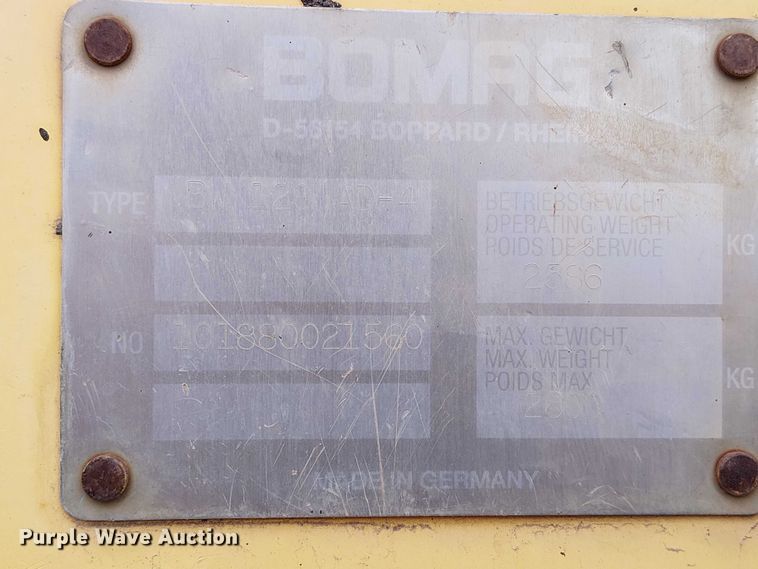 image for item DU3730 2005 Bomag BW 120 AD-4 double drum roller compactor