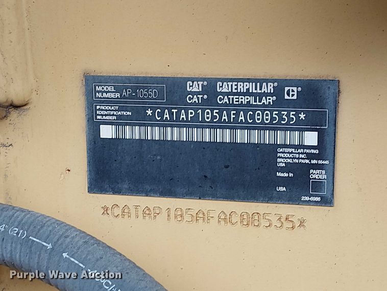 image for item DU3731 2008 Caterpillar AP1055D paver