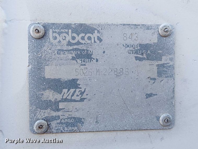 image for item DU3745 1986 Bobcat 843 skid steer loader