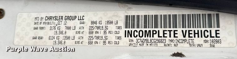 image for item DW6650 2012 RAM 5500HD utility / service truck