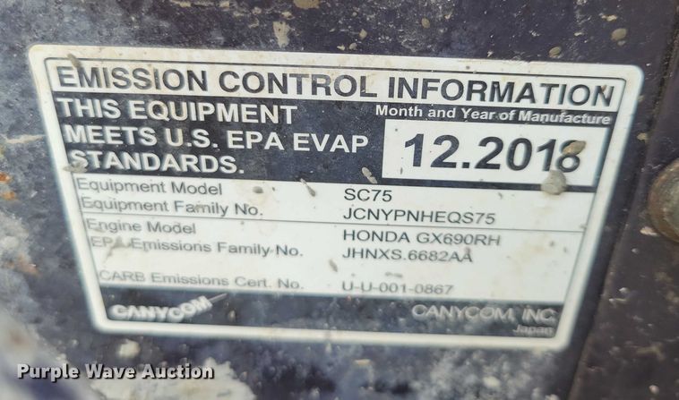 image for item DX6632 2018 Canycom SC75 concrete buggy