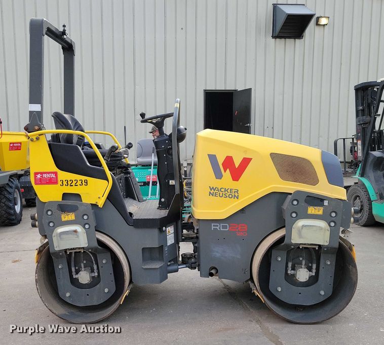 image for item DX6633 2017 Wacker Neuson RD 28 120 double drum vibratory roller