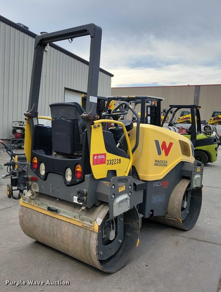 image for item DX6633 2017 Wacker Neuson RD 28 120 double drum vibratory roller