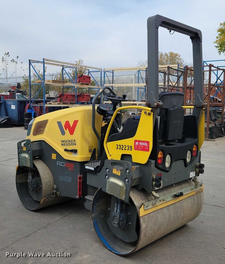image for item DX6633 2017 Wacker Neuson RD 28 120 double drum vibratory roller