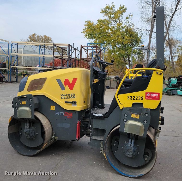image for item DX6633 2017 Wacker Neuson RD 28 120 double drum vibratory roller