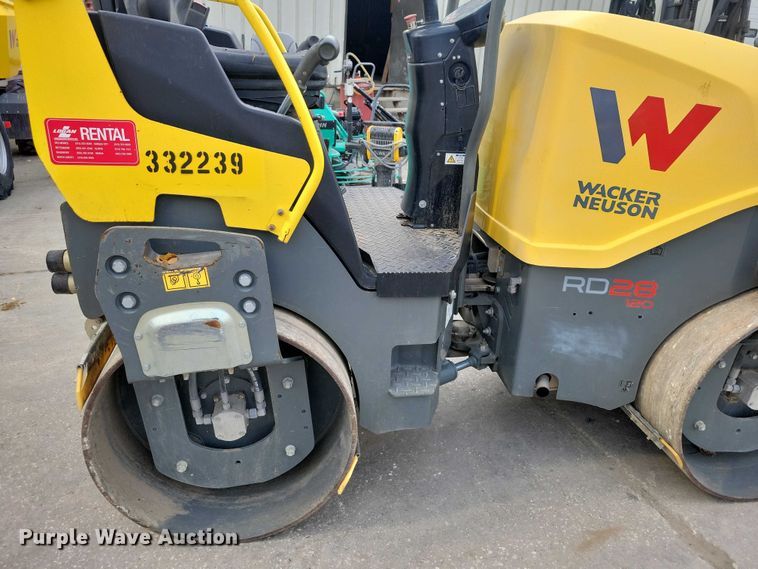 image for item DX6633 2017 Wacker Neuson RD 28 120 double drum vibratory roller