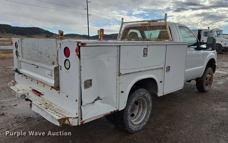 image for item DY1409 2012 Ford F350 Super Duty XL utility bed pickup truck