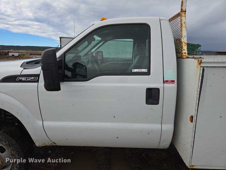 image for item DY1409 2012 Ford F350 Super Duty XL utility bed pickup truck