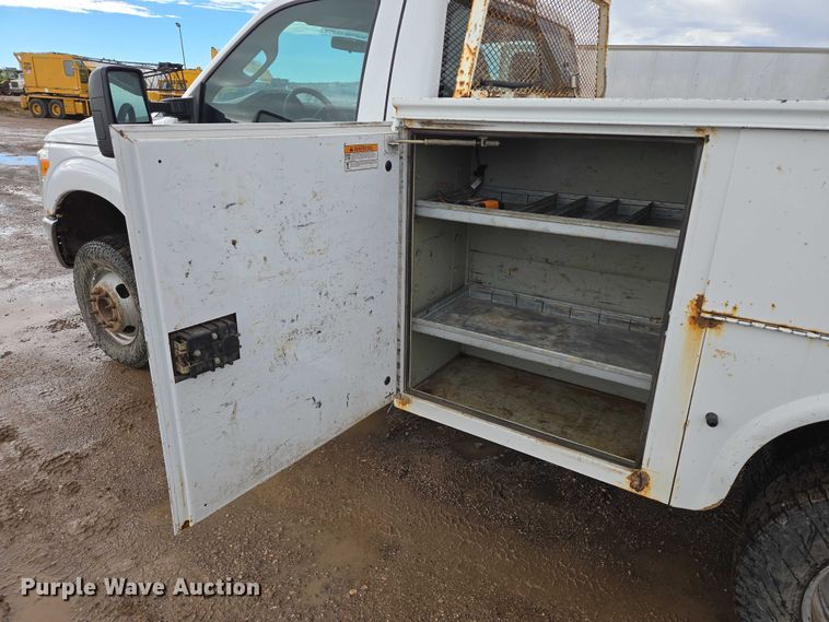 image for item DY1409 2012 Ford F350 Super Duty XL utility bed pickup truck