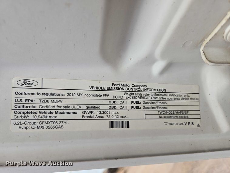 image for item DY1409 2012 Ford F350 Super Duty XL utility bed pickup truck