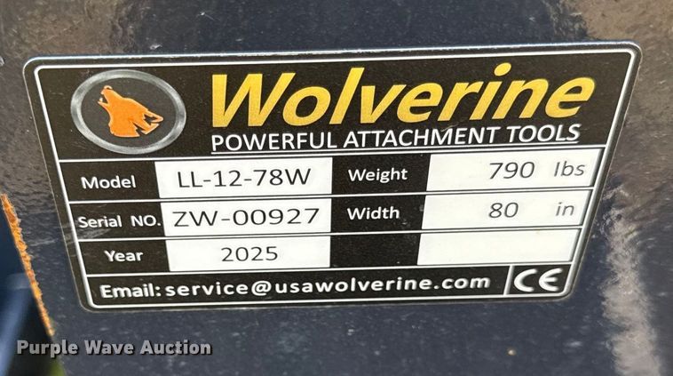 image for item DY8390 2025 Wolverine LL-12-78W skid steer rock bucket