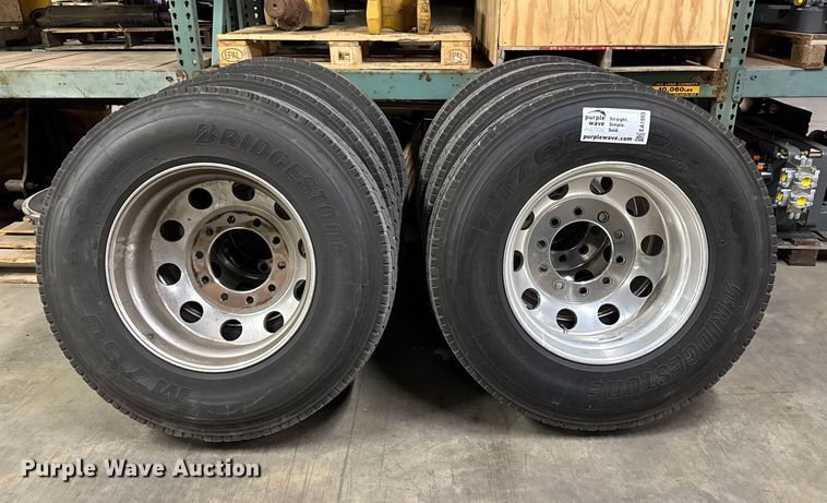 image for item EA1993 (16) Bridgestone M760 11R24.5 tires and wheels