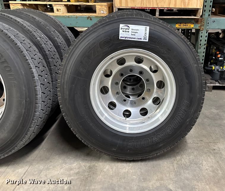 image for item EA1993 (16) Bridgestone M760 11R24.5 tires and wheels