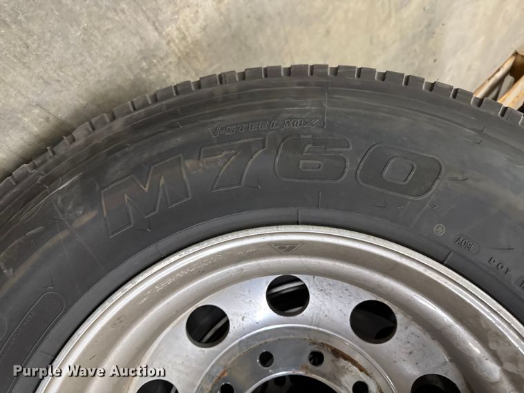 image for item EA1993 (16) Bridgestone M760 11R24.5 tires and wheels