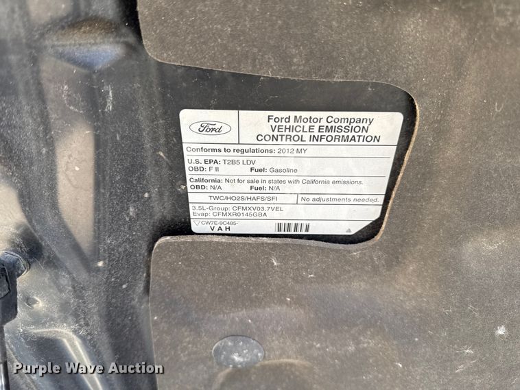 image for item EA2002 2012 Ford Taurus 