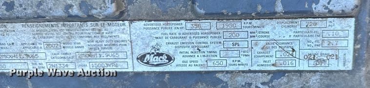 image for item EA2003 2003 Mack RB688S crane truck