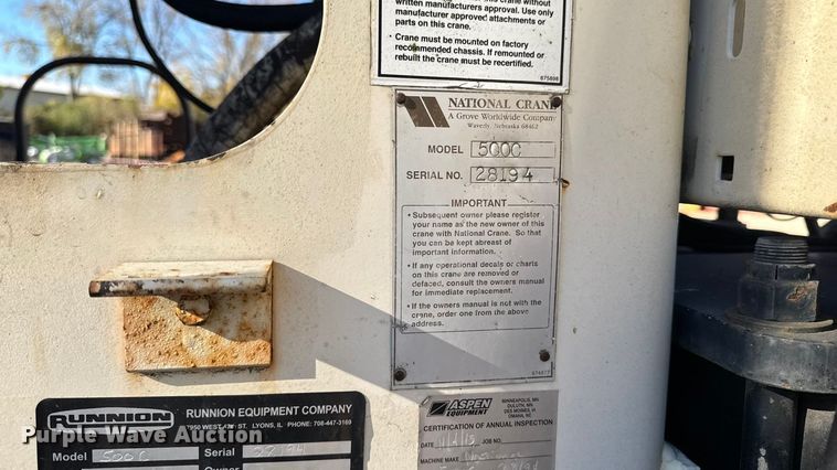 image for item EA2004 1996 Mack RB690S crane truck