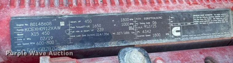 image for item EA2025 2020 Kenworth T880 semi truck