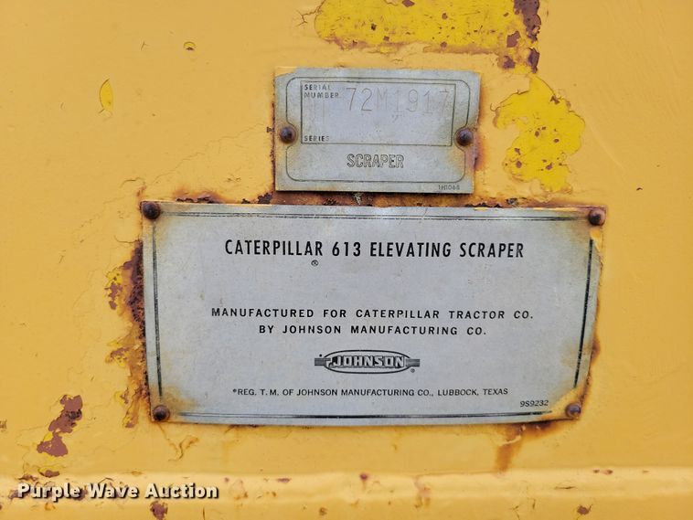 image for item EA2684 1973 Caterpillar 613 elevating scraper