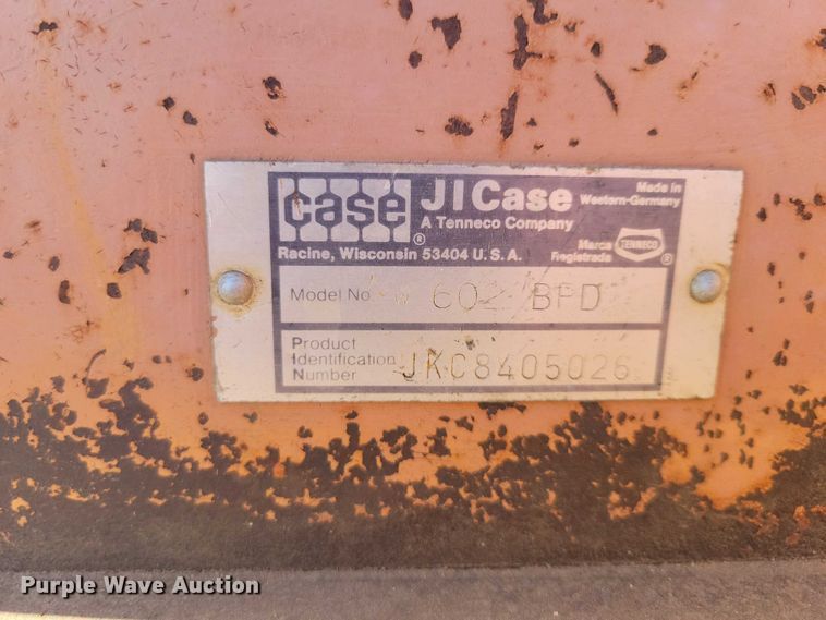 image for item EA2712 1991 Case W 602 BPD single drum vibratory roller