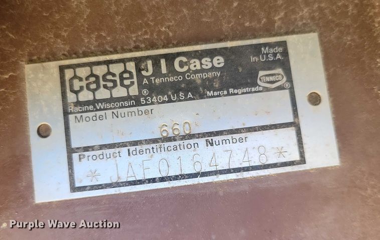 image for item EA2720 1995 Case 660 cable plow