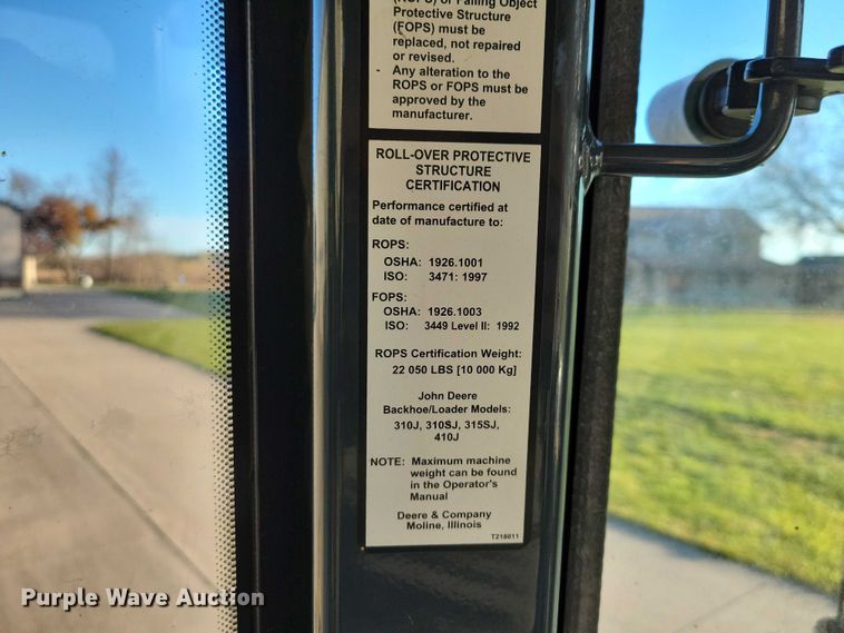 image for item EA2726 2010 John Deere 310SJ TC backhoe