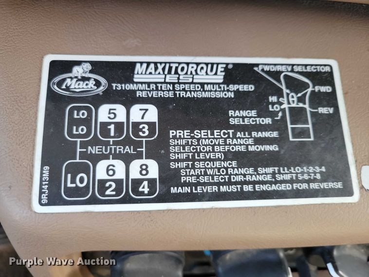 image for item EA2732 2007 Mack Granite CV713 dump truck