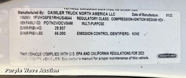 image for item EA6998 2024 Freightliner 108SD volumetric concrete mixer truck