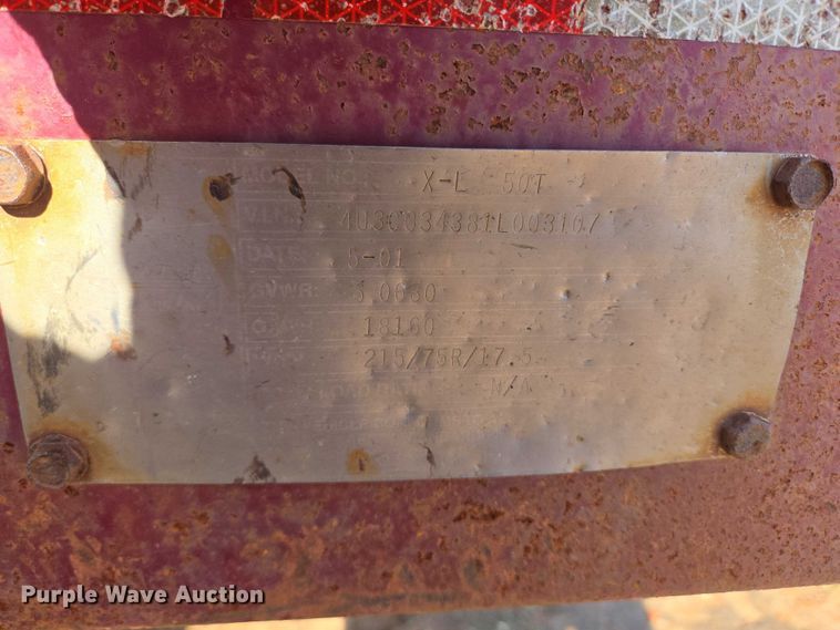 image for item EB1119 2001 X-L Specialized 50T equipment trailer