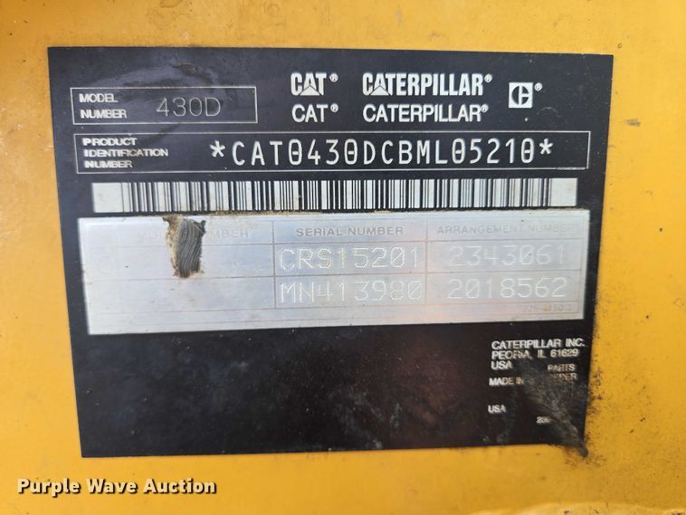 image for item EB1140 2005 Caterpillar 430D IT backhoe