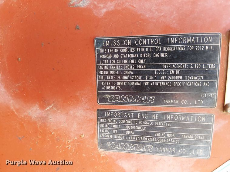 image for item EC1261 2013 Takeuchi TB153FR mini excavator