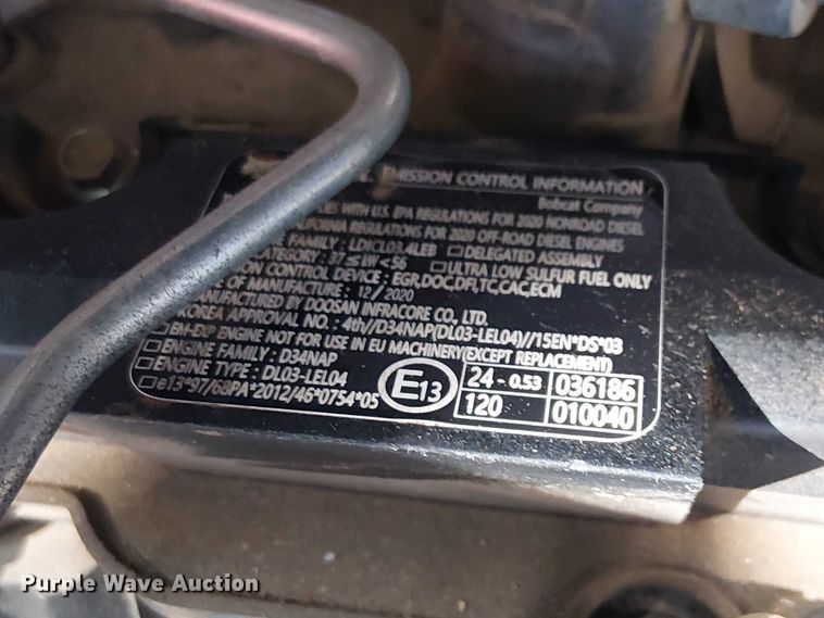 image for item EC1271 2021 Bobcat S740 skid steer loader