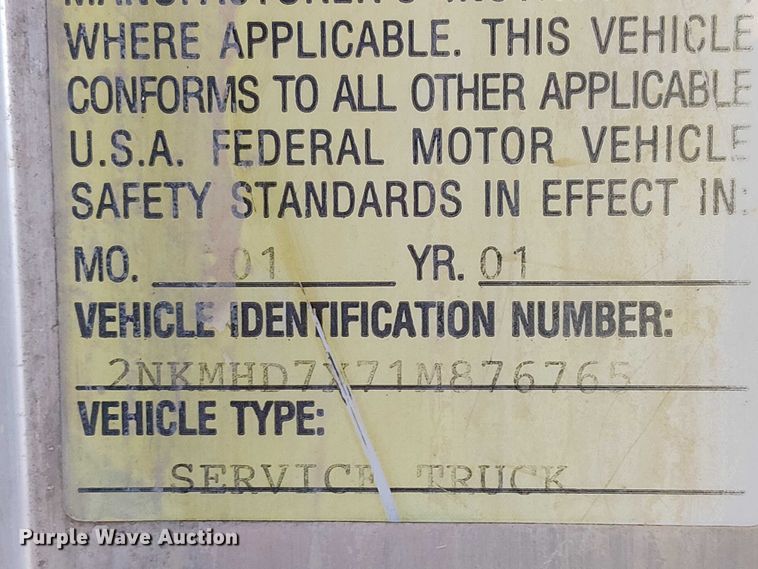 image for item EC1291 2001 Kenworth T300 flatbed truck