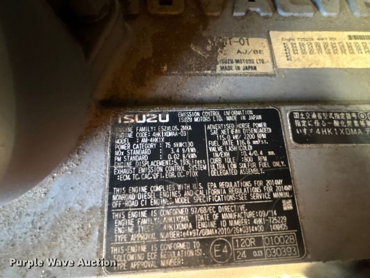 image for item EC3874 2015 Kawasaki 62Z7 wheel loader