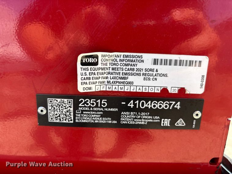 image for item EC3895 2021 Toro 23515 aerator