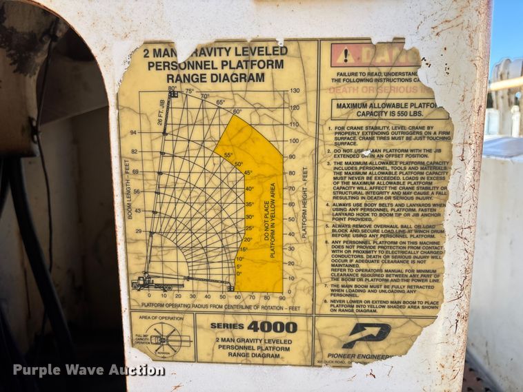 image for item EC3902 1998 Ford crane truck