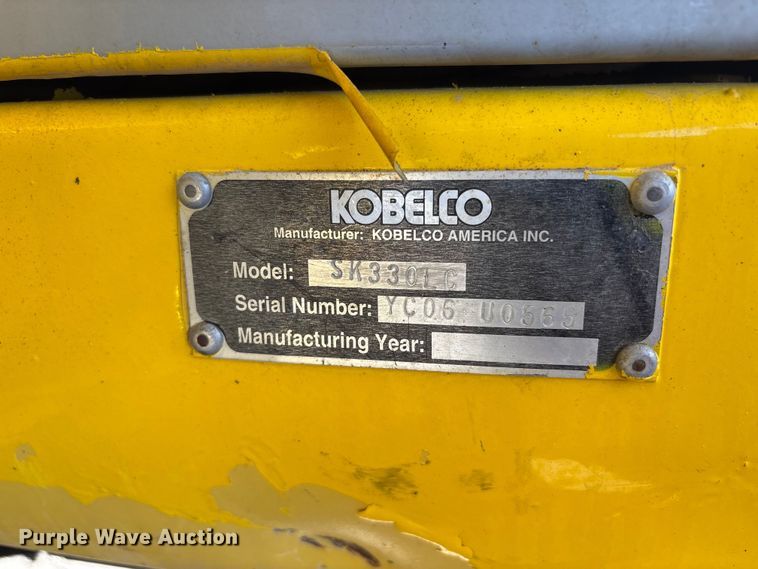image for item EC8121 2002 Kobelco SK330LC excavator