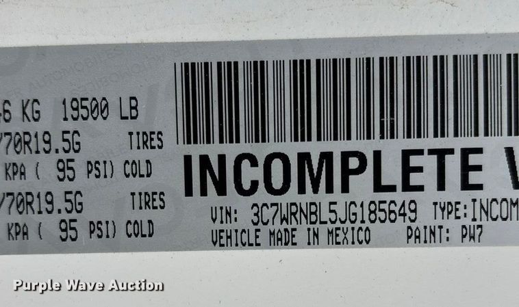 image for item ED2289 2018 RAM 5500HD utility / service truck